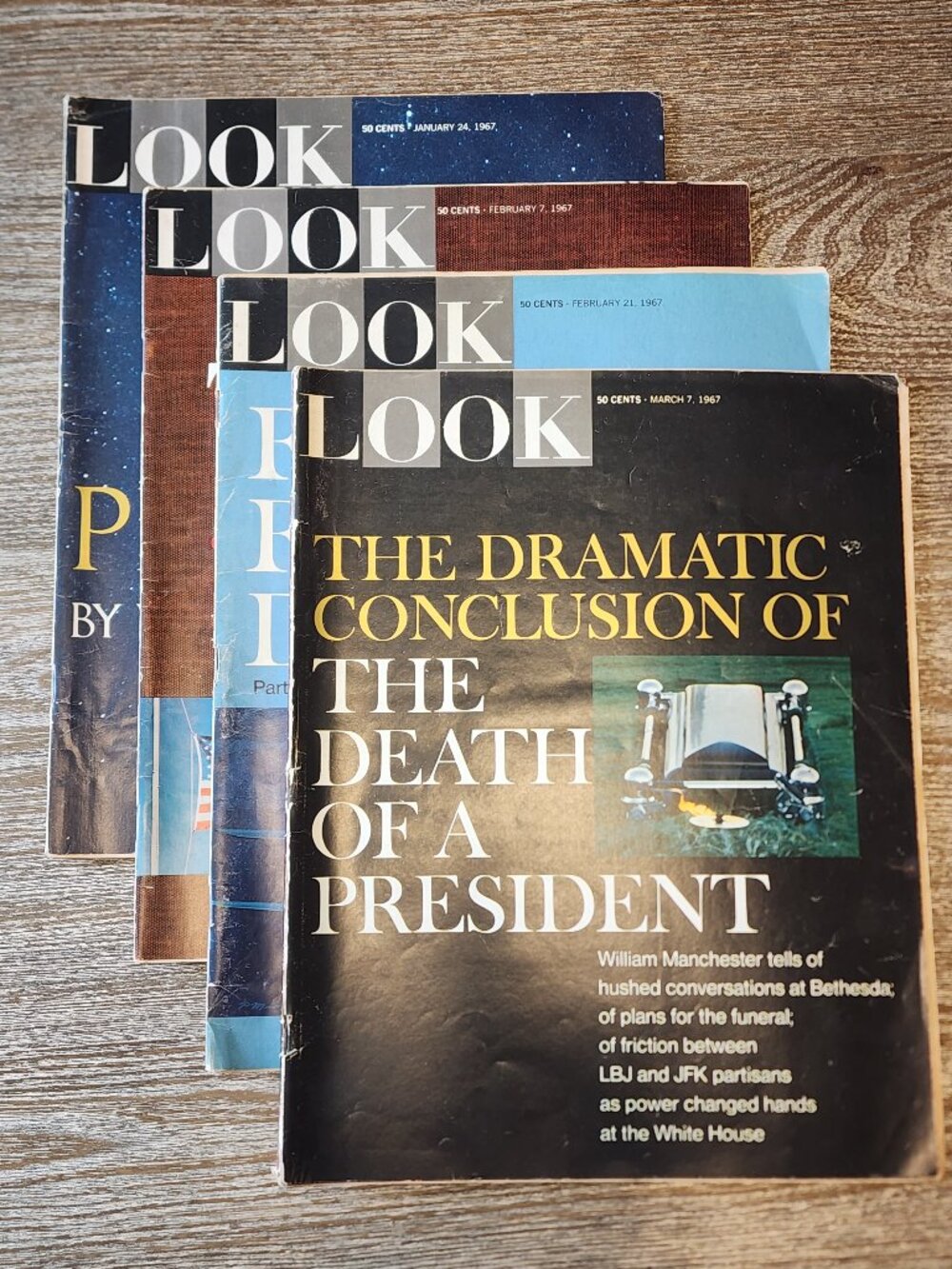 LOOK Magazine 1967 William Manchester’s The Death of a President - Set of 4